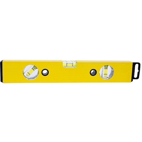Niveau Alu 2000mm Wilmart – 3 Fioles & Profilé Jaune (Maçon & Menuisier)