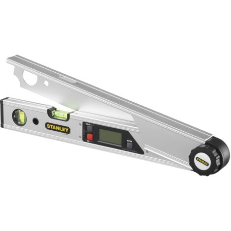 Stanley – Niveau à bulle digital 40 cm – 2 fioles – Précision ± 0,1° – Écran LCD rétro-éclairé – Aluminium anodisé – 42087