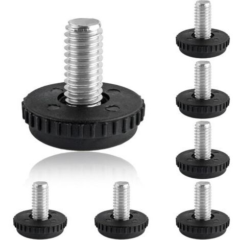 Niveau de pied de meuble à filetage 5/16"-18, paquet de 8 pieds de meuble réglables, pieds de nivellement en acier inoxydable, niveau de meuble coulissant pour tables, armoires, pieds de tabouret