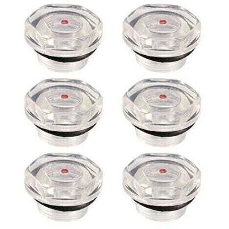 Niveau d'huile Compresseur d'air Jauge Bouchon Voyant d'Huile Indicateur Viseur Niveau de Liquide en Plastique Filetage 20mm 6Pcs
