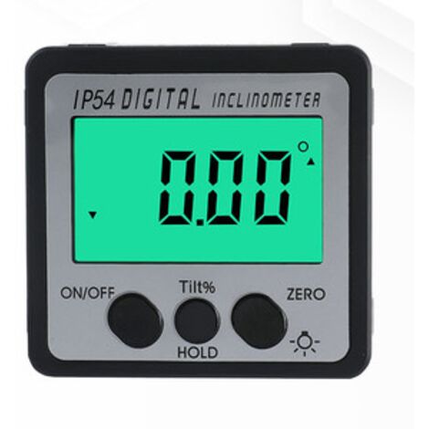 Niveau électronique numérique haute précision IP54, inclinomètre 4×90°, jauge d'angle numérique, inclinomètre magnétique, jauge de pente rétroéclairée verte