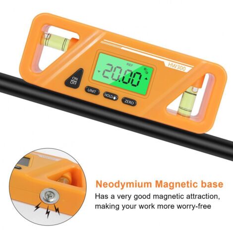 Niveau électronique numérique haute précision IP54, inclinomètre, inclinomètre magnétique 4×90°, écran rétroéclairé, rapporteur numérique