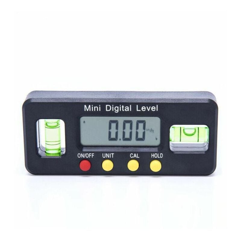 Fitags - Niveau electronique,Inclinomètre Numérique Rapporteur, Avec affichage, avec base magnétique, haute précision, avec affichage de maintien de