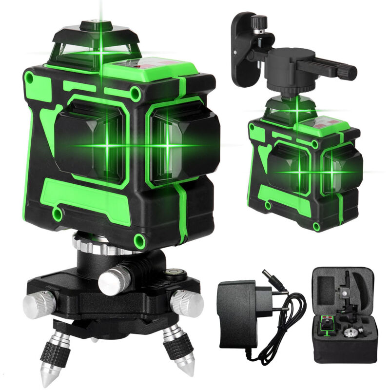 Sjlerst - Niveau laser 3D 12 lignes base rotative 360° papier peint