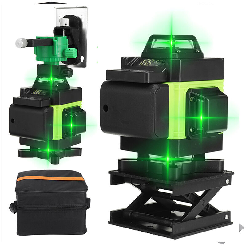 Niveau Laser 4D 360 ° 16 lignes automatique FASGet 2 Batteries ZebraA