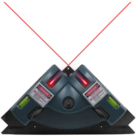 Niveau laser à projection à angle droit, boîtier plastique intégré, niveau laser infrarouge à ligne horizontale et verticale, niveau de carrelage, mesureur d'angle laser, bleu