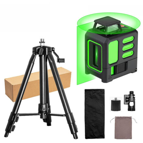 Niveau laser auto-nivelant, 5 lignes croisées vertes avec niveaux horizontal et vertical, outils de mesure précis pour construction et décoration
