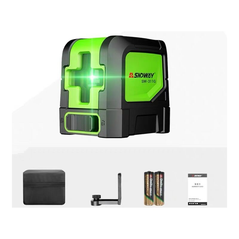 Niveau laser automatique, ligne laser croisée verte, verticale et horizontale pour accrocher et construire des images, y compris support rotatif