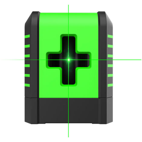 Niveau Laser Autonivelant Ligne Croisée, Faisceau Vert Portable Mini Haute Précision avec Support en L pour Maison