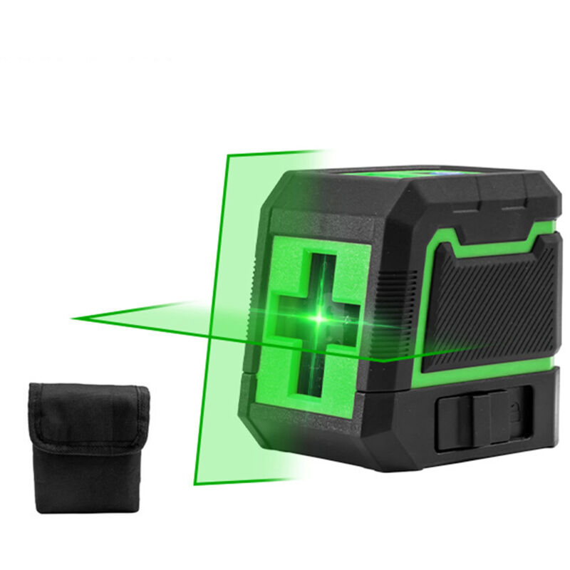 Lifcausal - Niveau laser autonivelant, niveau laser à 2 lignes, faisceau laser croisé vert, outil d'alignement laser pour accrocher des tableaux et