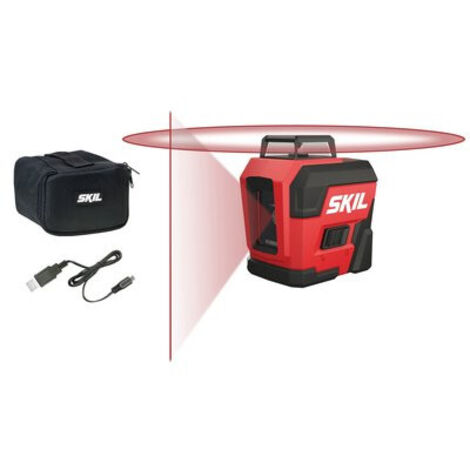 Niveau laser croix 360° – Portée 20m – Classe 2 – Précision ± 0,5mm – Batterie Lithium-ion rechargeable – Auto-nivellement rapide – Skil