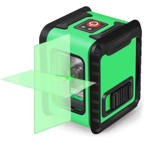 Niveau laser Cross - Line (vertical/horizontal) Auto nivellement laser vert wasserwaagen plage de travail: 25 m, ip54 pour chantier/aménagement intérieur