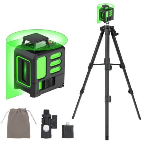 Niveau laser haute précision à 5 lignes, autonivelant à 360°, niveau à réticule, adapté à la pose de revêtements de sol, de carrelage, etc.