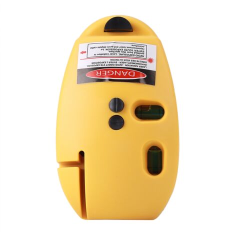 Niveau laser infrarouge à 90 degrés, mini niveau laser portable avec niveau à bulle, jaune.