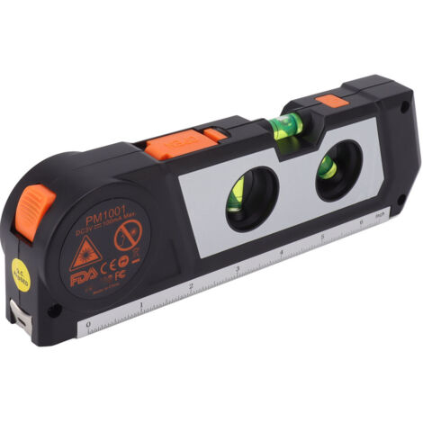 Niveau Laser Mini Haute Précision avec Bulle à Niveau et Mesure Ruban
