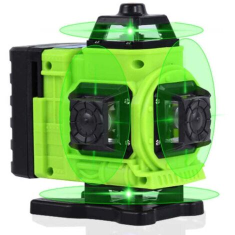 Niveau Laser Multifonction Vert 16 Lignes Autonivelant 3° Rechargeable Outil Nivellement Sol Mur