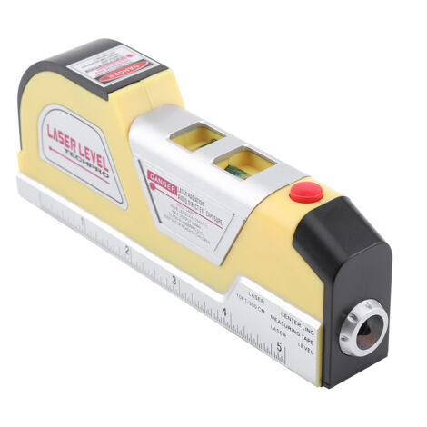 Niveau laser multifonctionnel 3 en 1 avec ruban de mesure et règle pour le réglage des mesures