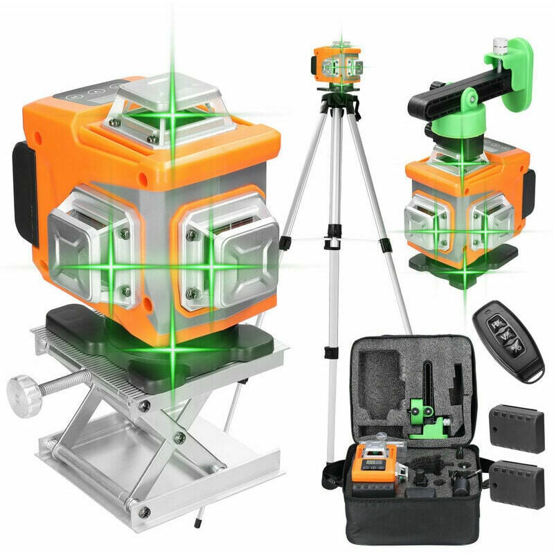 Trimec - Niveau laser multifonctionnel à 16 lignes 3 ḟ Fonction d'auto-nivellement Outil de nivellement Autocollant mural au sol omnidirectionnel