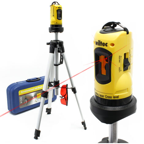 main image of "Niveau laser rotatif auto-nivelant avec trépied 1,2m pour la mesure des angles et surface"