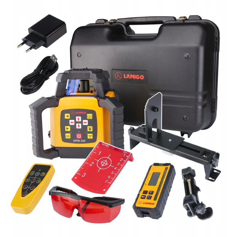 Niveau laser rotatif Spin 320 500 m IP54 Récepteur de télécommande RC700MM LAMIGO