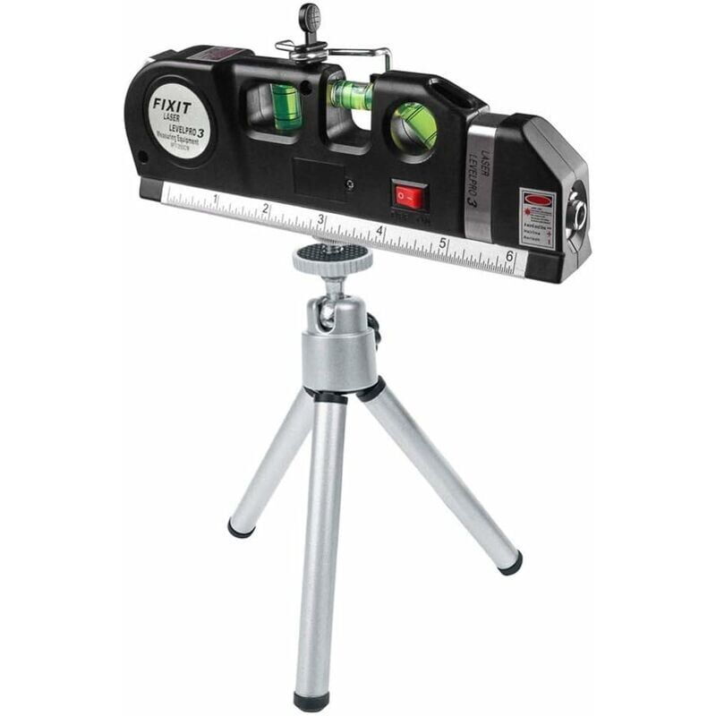 Niveau laser Ruban à mesurer multifonctionnel 2.5M - Règle de bande standard et métrique Avec trépied en métal rétractable