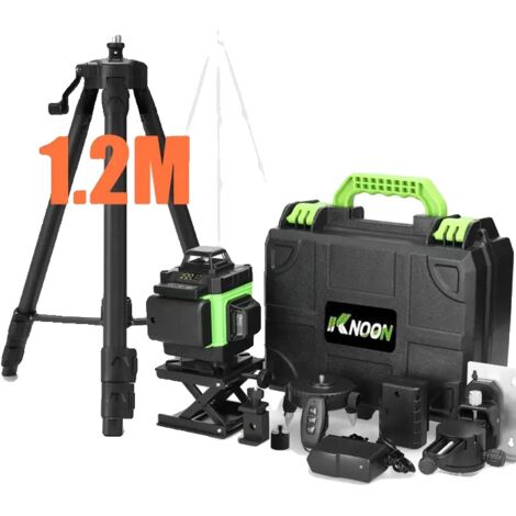 Niveau laser vert, télécommande sans fil, rechargeable, type E noir