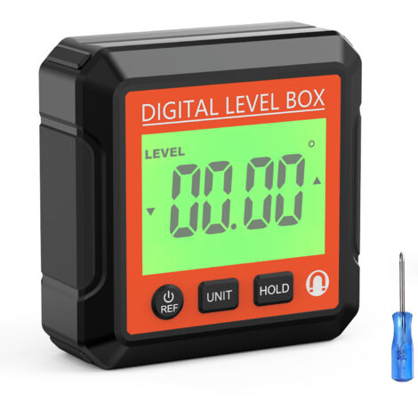 Niveau Numérique PREXISO – Inclinomètre Digital Avec Base Magnétique – Mesure Angle, Pente, Mm/m – Écran Rétroéclairé & Audio