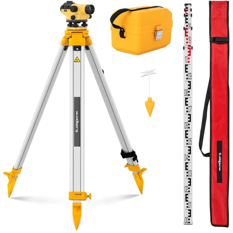 Steinberg Systems - Niveau Optique De Chantier Mire Trépied Bulle Compensateur Lunette 28x / 36mm