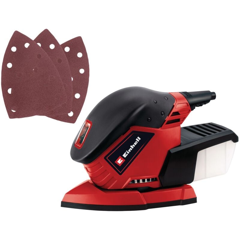 Einhell Ponceuse multifonctions TE-OS 1320 (130 W, Surface de ponçage : 104 cm2, Plateau avec dispositif de fixation) Livré avec 3 feuilles abrasives
