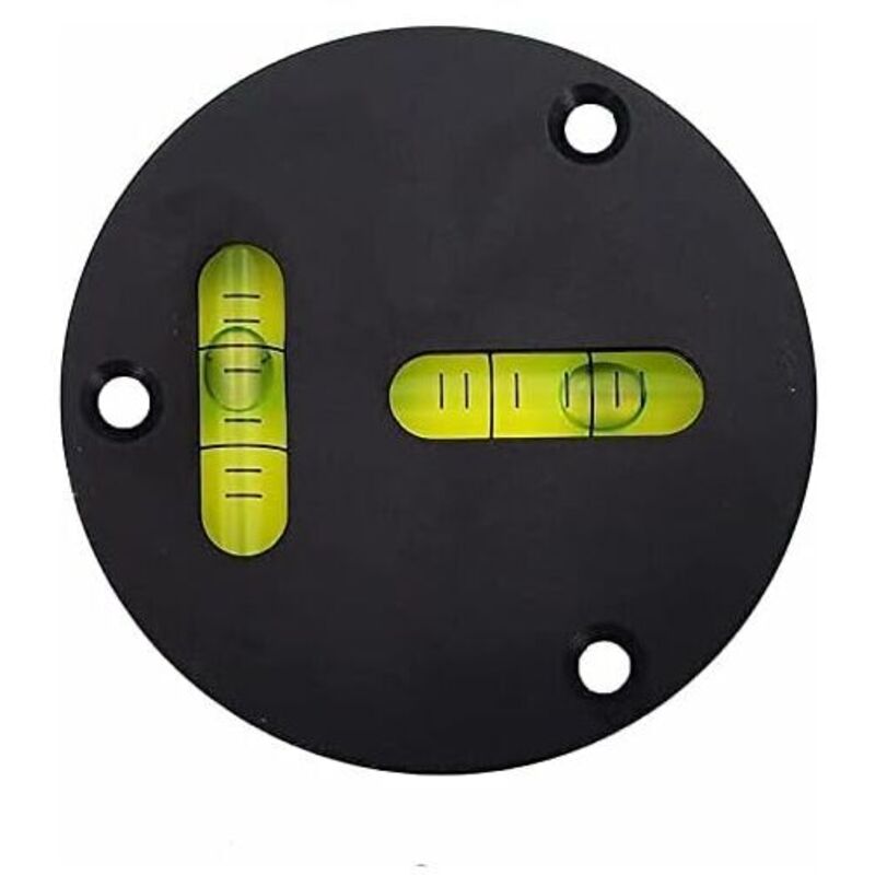 Tigrezy - Niveau universel en métal rond horizontal à bulles type t - Niveau en métal - Diamètre : 60 mm - Précision : 2 mm - Peut être fixé avec des