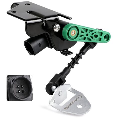 Niveausensor Hinten Links Scheinwerfer Level Sensor mit Gestänge, Leuchtweitenregulierung Sensor Kompatibel mit VW, Audi, SEAT, Skoda (5Q0512521E)