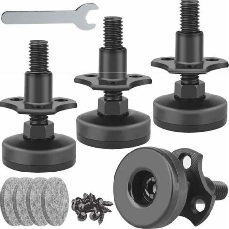 Niveauurs de meubles lourds, pack de 4 pieds de nivellement filetés 3/8"-16, pieds de meuble réglables, pieds de table réglables pour table/chaise/canapé