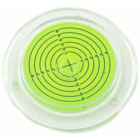 Niveaux à bulle Niveau à bulle circulaire rond à bulle avec trous de fixation pour camping-car, Vert, 100mm