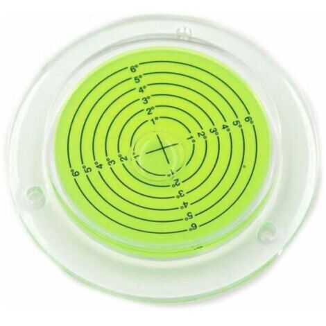 Niveaux à bulle Niveau à bulle circulaire rond à bulle avec trous de fixation pour camping-car, Vert, 100mm