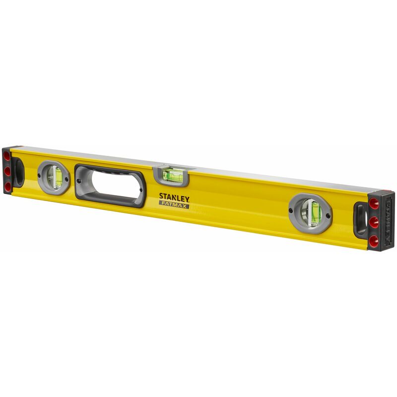 Niveau Tubulaire 60cm STANLEY FATMAX 1-43-524 Corps en Aluminium Renforcé - 3 Fioles Réversibles