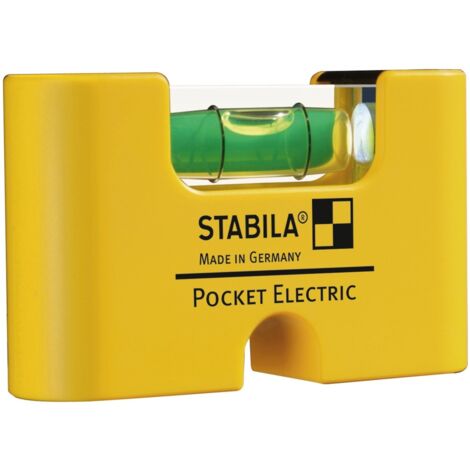 Nivel de burbuja de bolsillo magnético STABILA POCKET LEVEL ELECTRIC con funda para cinturón