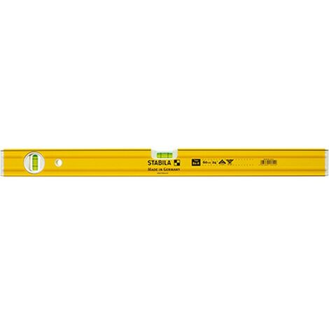 Nivel de burbuja, perfil rectangular nervado de metal ligero, Modelo : con une Nivela vertical, Largo 100 cm, Tipo 80 A