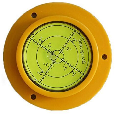 Nivel de burbuja redondo de precisión Bullseye de 90 mm con orificios de montaje para autocaravanas