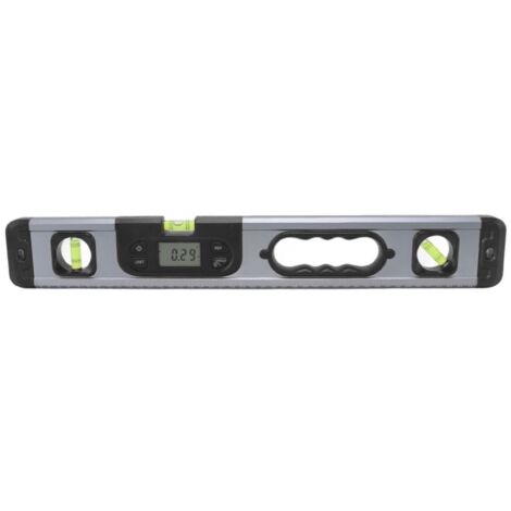 Nivel digital de aleación de aluminio, 4x90°, 2x180°, nivel electrónico profesional para mediciones, negro.