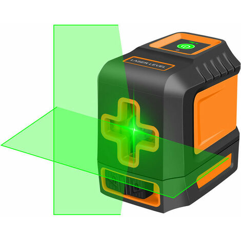 Nivel láser autonivelante, láser de línea cruzada verde Nivel láser giratorio verde de 30 m, láser de línea cruzada horizontal y vertical