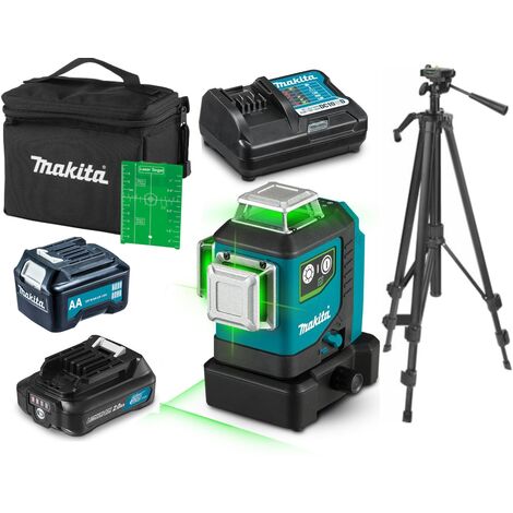 Nivel Láser Verde MAKITA SK700GD 3 Lineas 12V 2.0Ah + Tripode