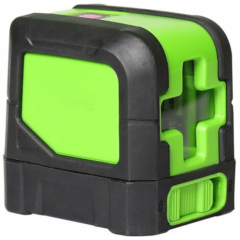 Nivel láser de línea cruzada verde, con autonivelación y función de inclinación para , ángulo de cobertura H110°/V110°, distancia de trabajo 15 m, soporte magnético incluido - M-9011G