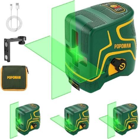 OTROS Nivel láser de líneas cruzadas 45M Verde Autonivelante POPOMAN MTM310B