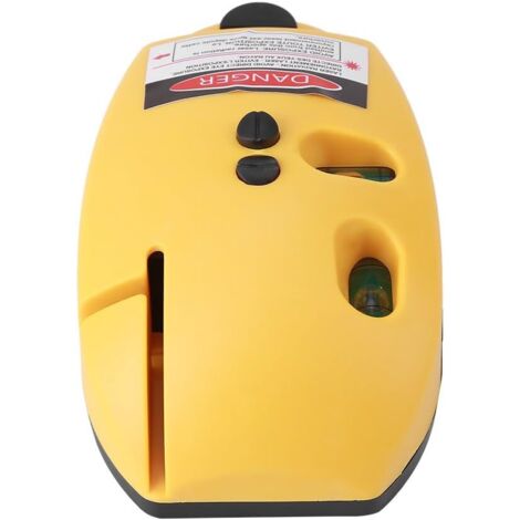 Nivel láser infrarrojo con 2 líneas verticales y horizontales, herramienta de medición de ángulo recto - Amarillo