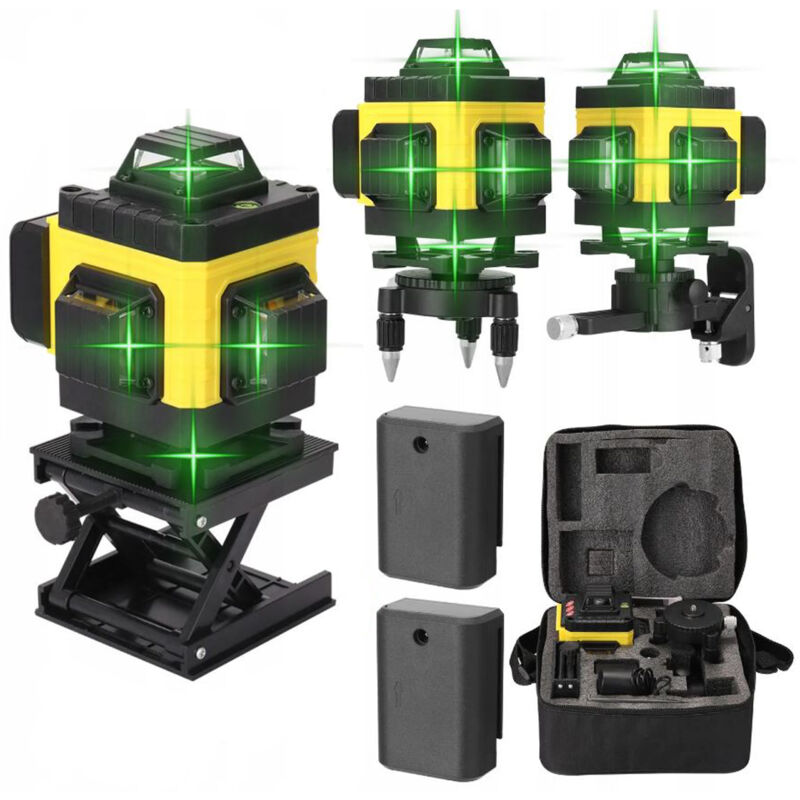 Nivel láser plano 4D LASER CROSS LASER + soporte
