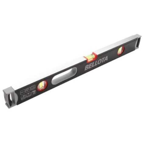 Nivel Medicion  Tubular 060Cm Magnetico 3 Burbujas Aluminio Bellota