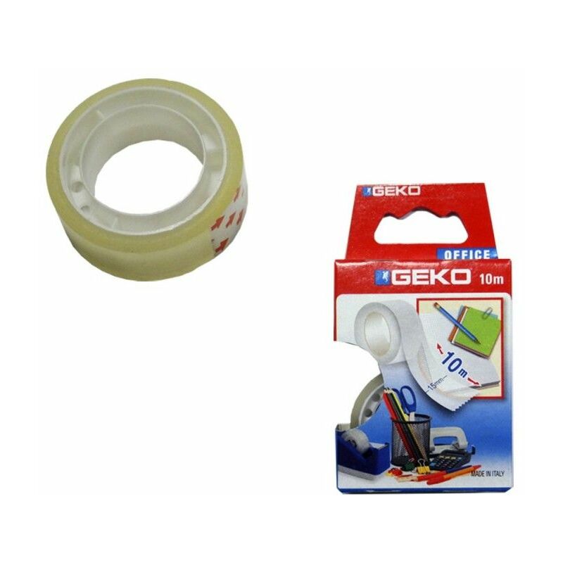 Pack de 5 Rollos de Cinta Adhesiva Transparente (15mm x 10m) + 1 Dispensador edm