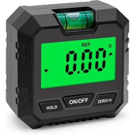 Nivel y ángulo electrónicos digitales con pantalla LCD, nivel de burbuja y base magnética, herramienta de medición de ángulo inclinómetro digital para carpintería, construcción