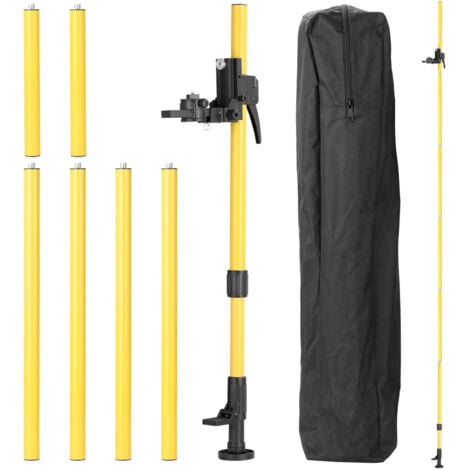 DECDEAL Niveleur de ligne réglable en hauteur de 4.2m maximum, barre de support télescopique, support d'extension de levage à filetage de 1/4 pouces
