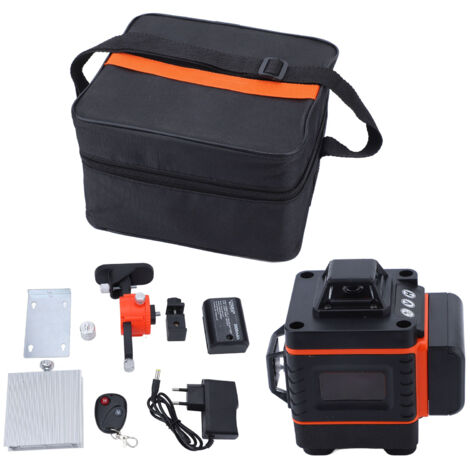 Niveleur Laser omnidirectionnel à 360 degrés, 16 lignes 4D, faisceau vert, télécommande auto-nivelante, prise ue 100-240V